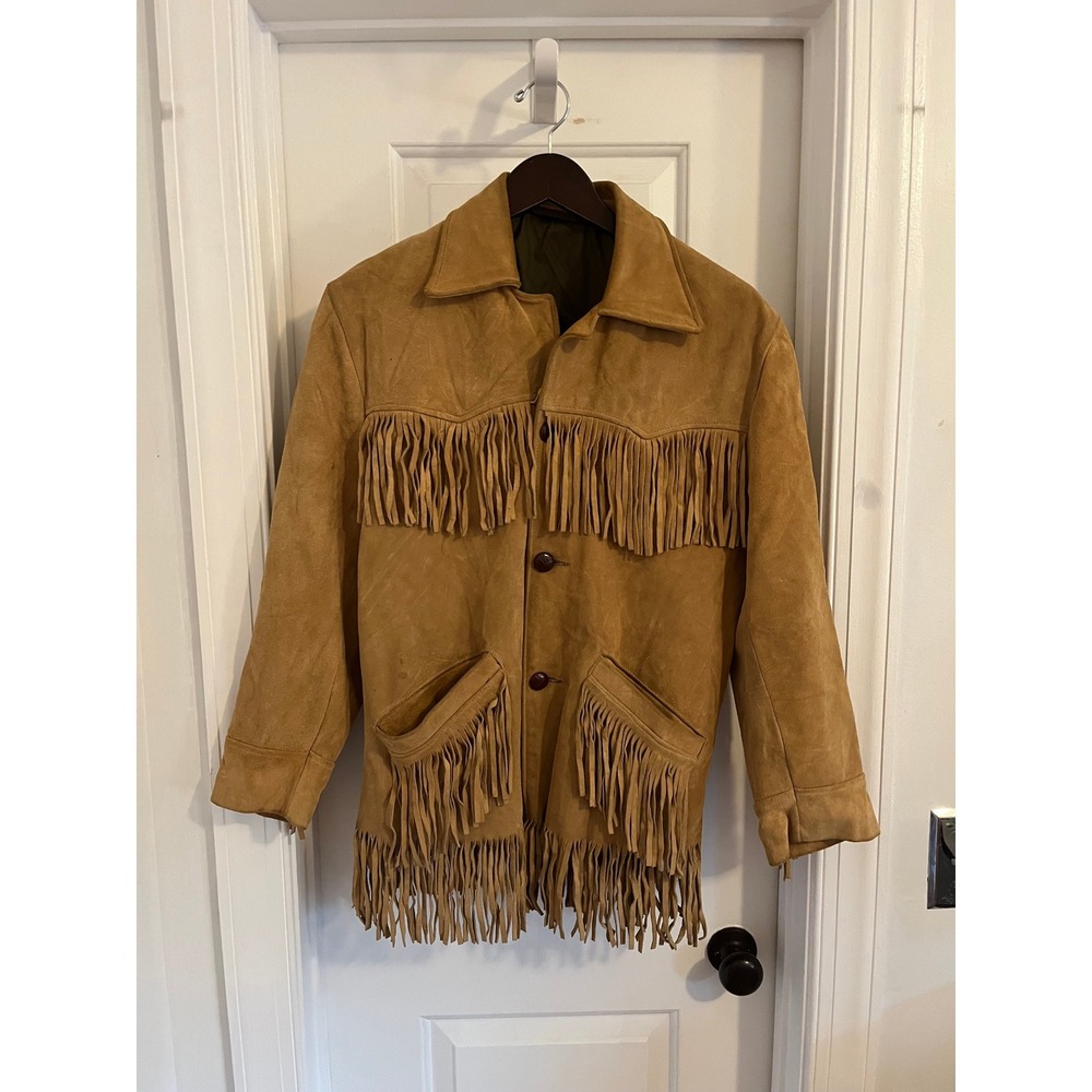 Vintage Suede Fringe Western Jacket‎